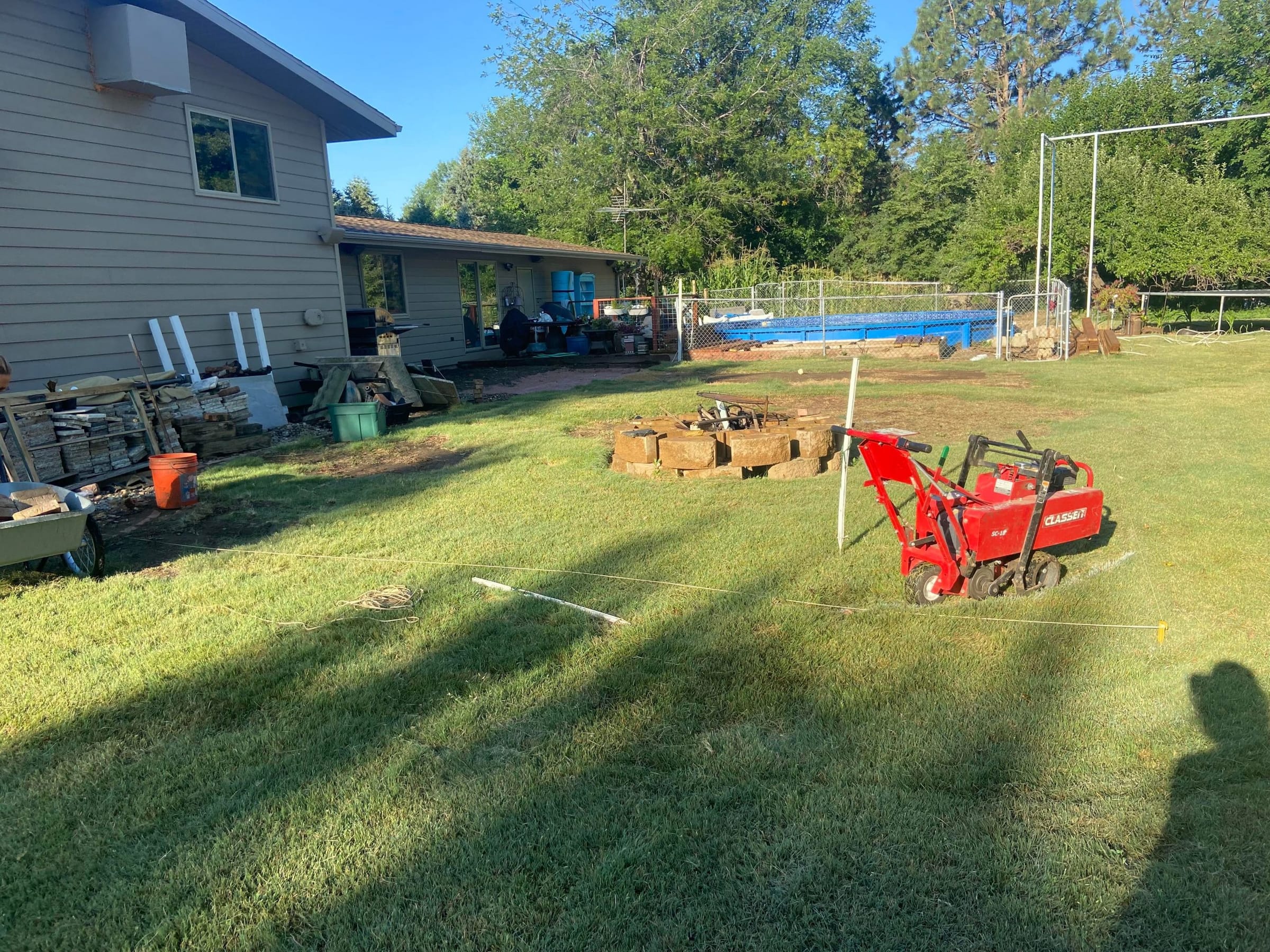 Landscaping & Firepit before