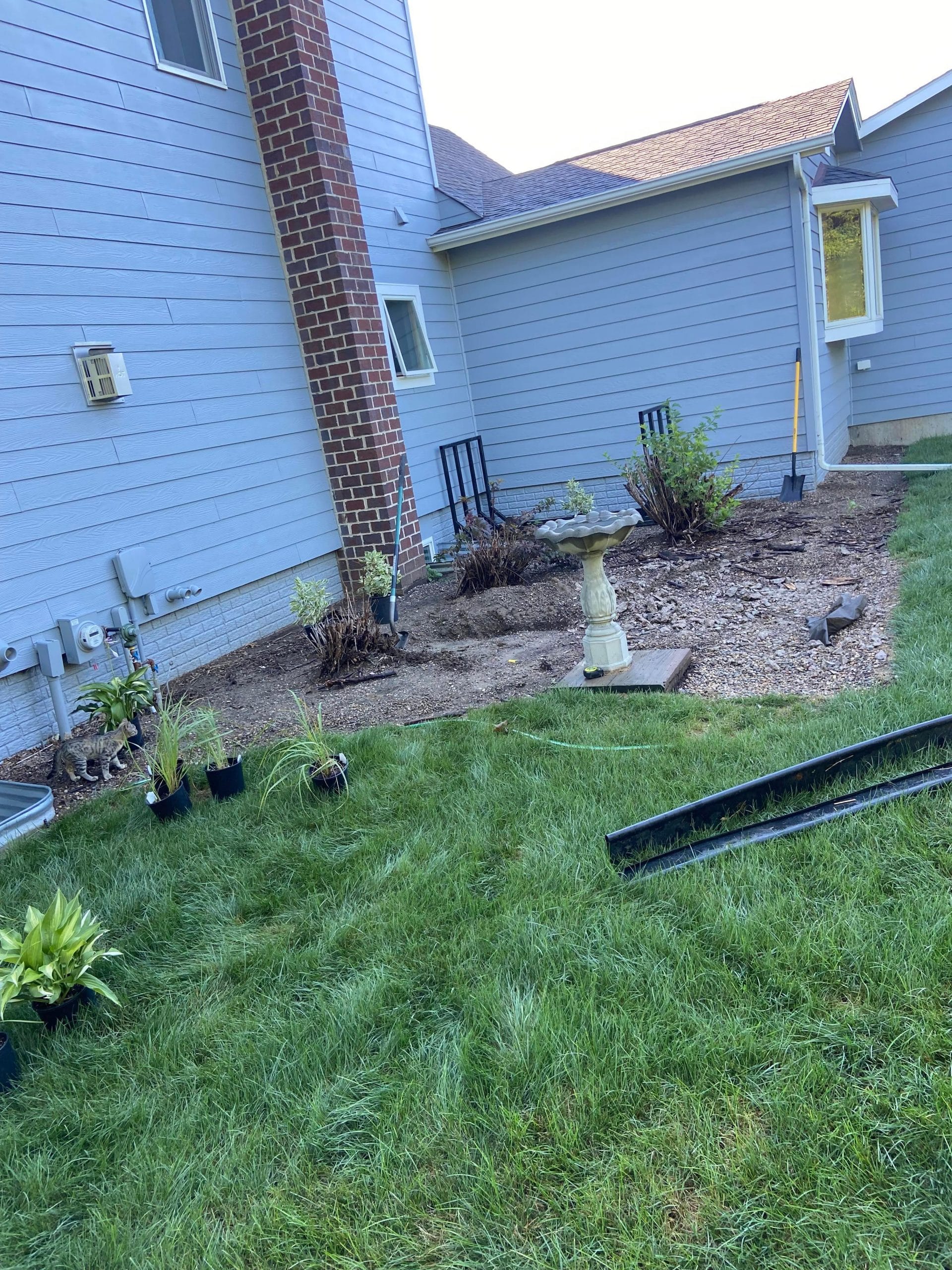 Hardscape and Border Upgrade before